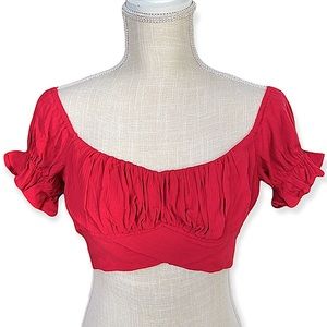 Olivaceous CropTop/ Bralette Red S